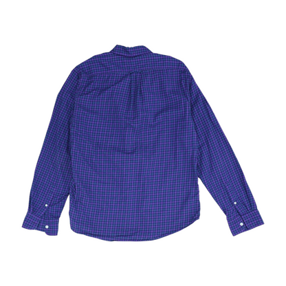Purple Plaid Long Sleeve Button Down