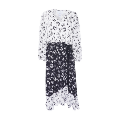 White Floral Midi Dress