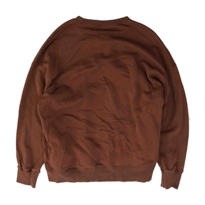 Brown Solid Sweatshirt Pullover