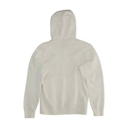 White Solid Hoodie Pullover