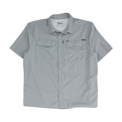 Gray Solid Outdoor Button Down