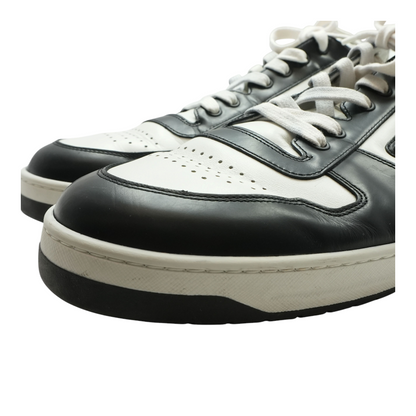 White & Black Downtown Leather Sneaker