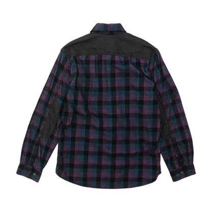 Multi Plaid Flannel Button Down