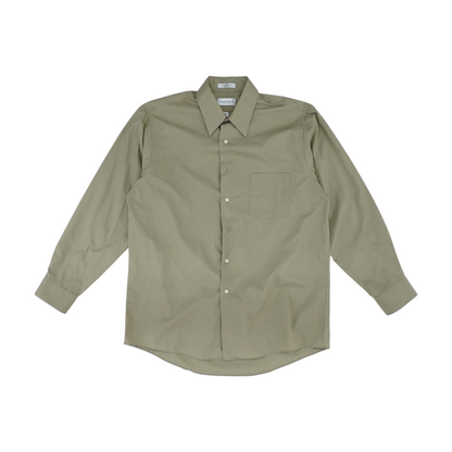 Tan Solid Long Sleeve Button Down