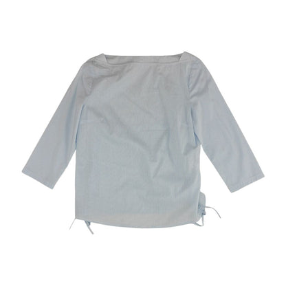 Blue Striped 3/4 Sleeve Blouse