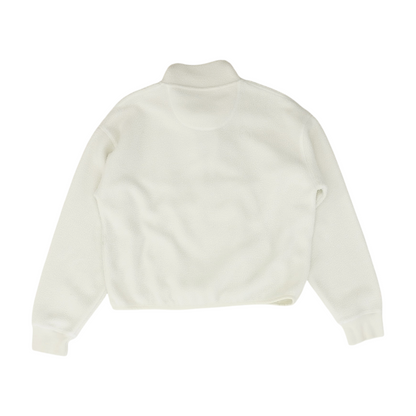 White Solid 1/4 Zip Pullover