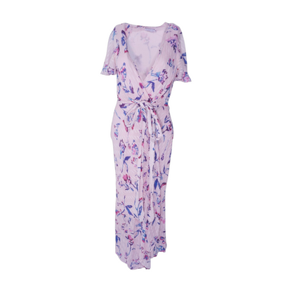 Pink Floral Midi Dress