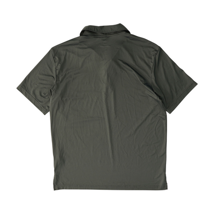 Gray Solid Short Sleeve Polo