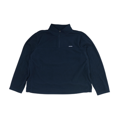 Navy Solid Fleece Pullover