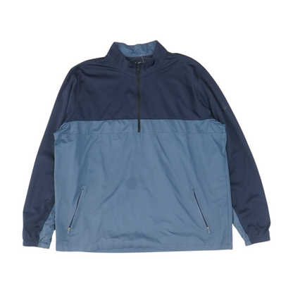 Blue Color Block 1/4 Zip Pullover