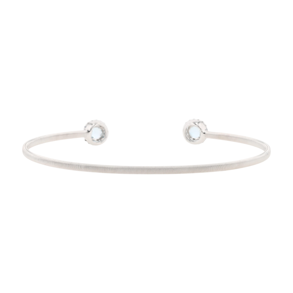 LaFonn Sterling Silver Aquamarine Cuff Bracelet – Image 2