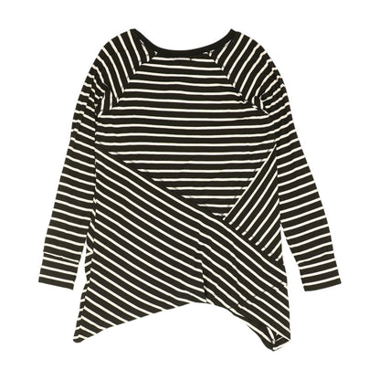 Black Striped Long Sleeve Blouse