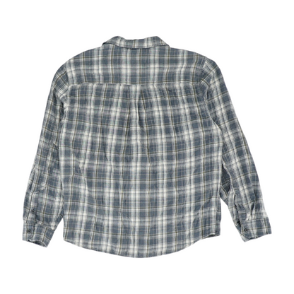 Gray Plaid Flannel Button Down