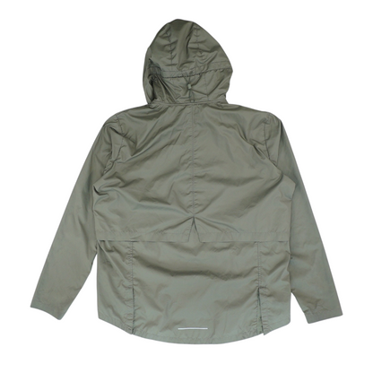 Green Solid Rain Jacket