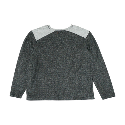 Black Color Block Sweatshirt Pullover