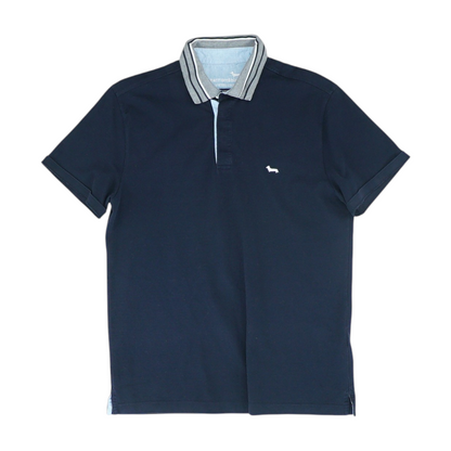 Navy Solid Short Sleeve Polo
