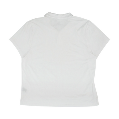 White Solid Short Sleeve Polo