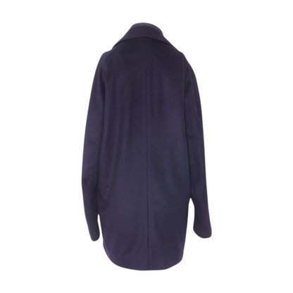 Navy Wool Double Lined Solid Coat