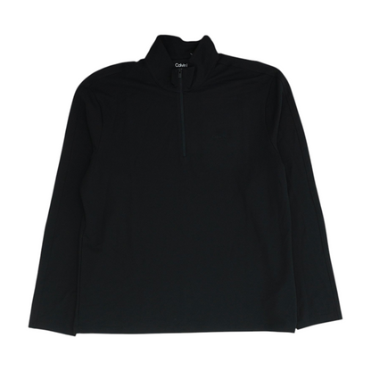 Black Solid 1/4 Zip Pullover