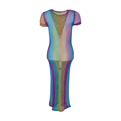 Multi Striped Midi Dress