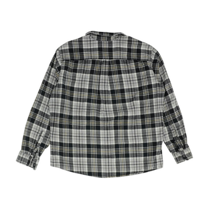 Black Plaid Flannel Button Down