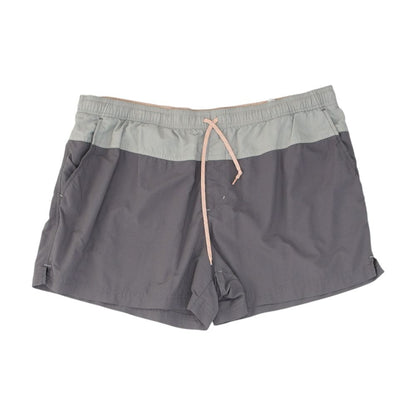 Gray Color Block Swim Shorts