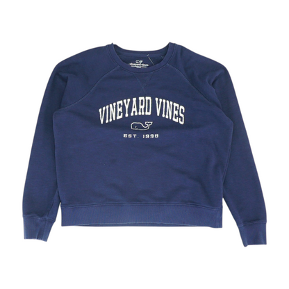 Navy Solid Sweatshirt Pullover