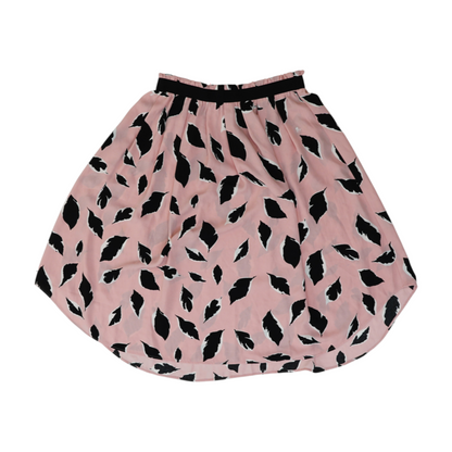 Pink Print Midi Skirt