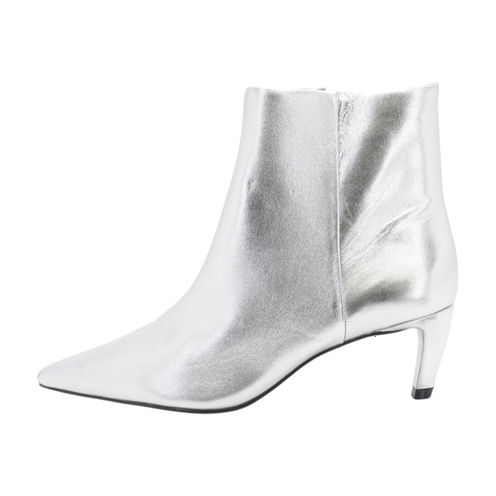 Silver Ankle Boots