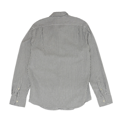 Gray Striped Long Sleeve Button Down