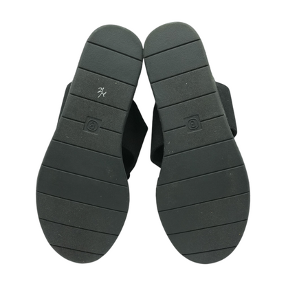 Black Wedged Sandals