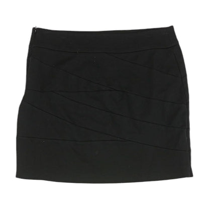 Black Solid Mini Skirt