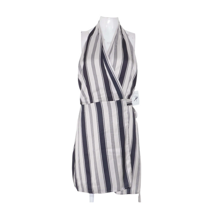 Beige Striped Mini Dress