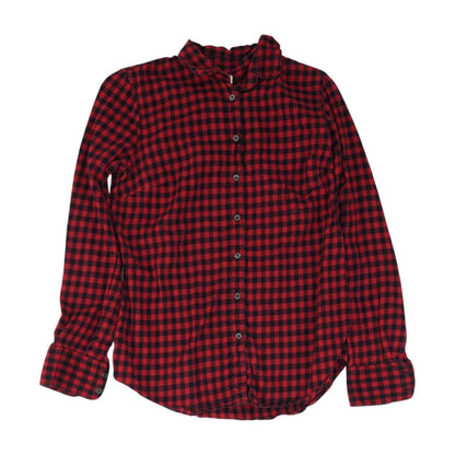Red Check Button Down