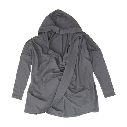 Gray Solid Hoodie