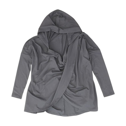 Gray Solid Hoodie