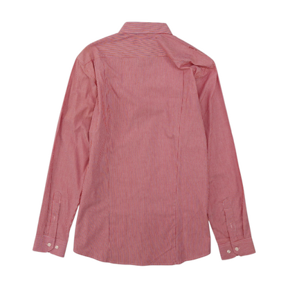 Red Striped Long Sleeve Button Down