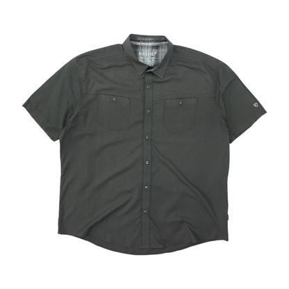 Charcoal Check Short Sleeve Button Down