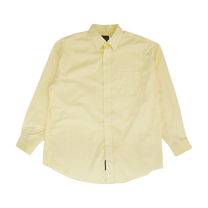 Yellow Solid Long Sleeve Button Down