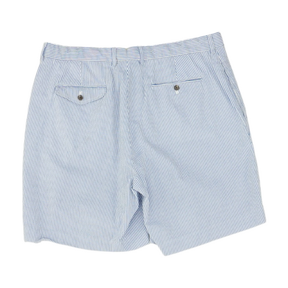 Blue Striped Chino Shorts