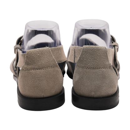 Gray Flat Sandals