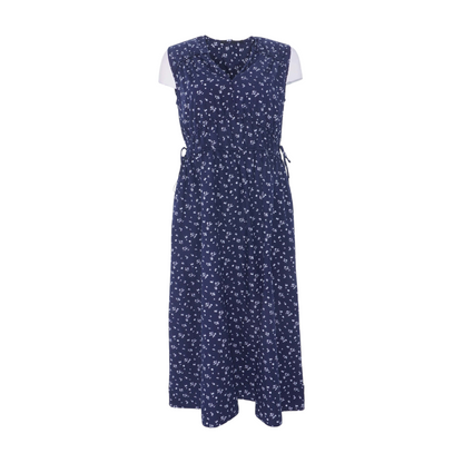 Navy Floral Midi Dress