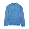 Blue Solid 1/4 Zip Pullover