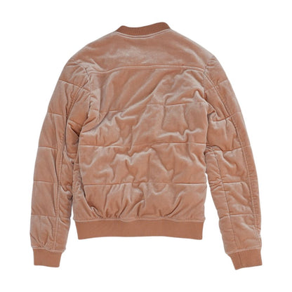 Pink Solid Bomber Jacket
