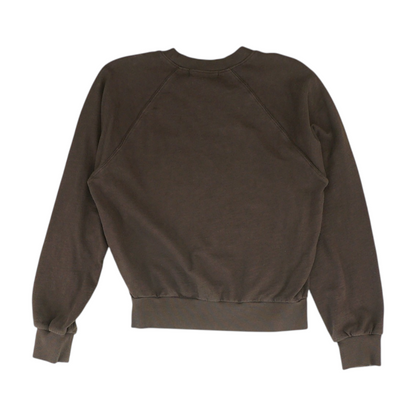 Brown Solid Sweatshirt Pullover