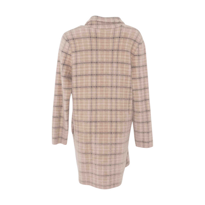 Brown Plaid Cardigan Sweater