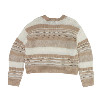 Brown Striped Pullover Sweater