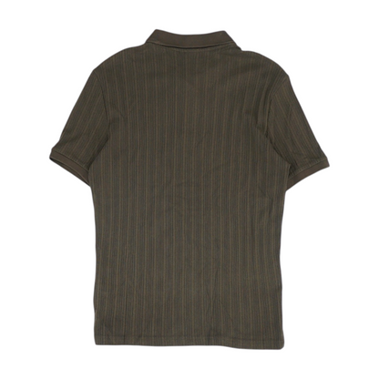 Brown Solid Short Sleeve Polo