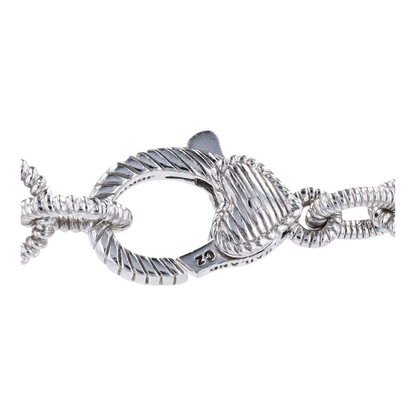 Sterling Silver Cubic Zirconia Beaded Bracelet