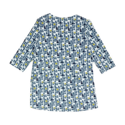 White Abstract Blouse